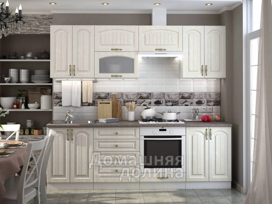 Кухня Верона ясень золото