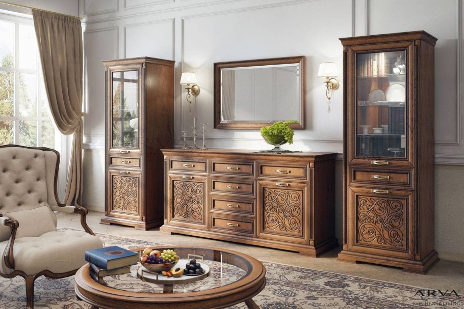 Гостиная из массива дерева ясеня