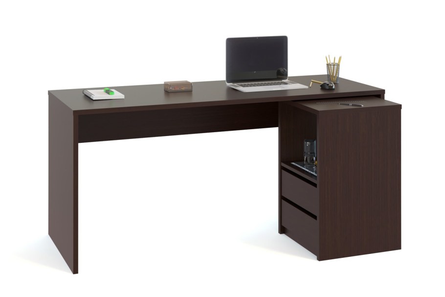 Стол компьютерный СК-1 (ясень шимо темный/ясень шимо светлый)