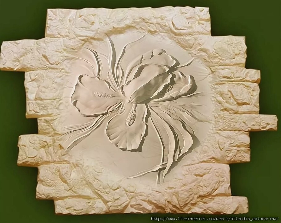 Декоративное панно из гипса