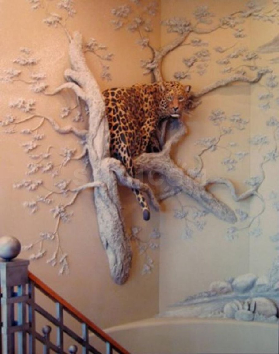 Объемное дерево на стене