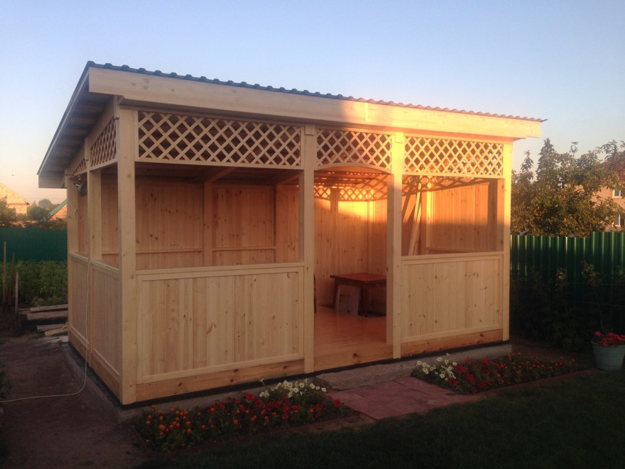 Беседка 3на5 односкатная