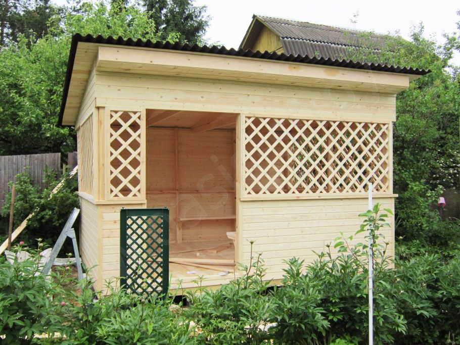 Односкатная беседка 4х5