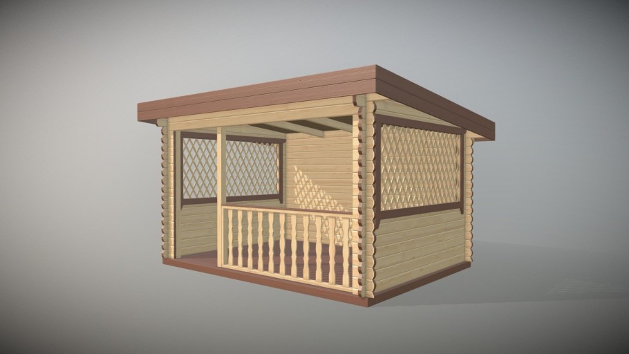 Беседка односкатная 2х4