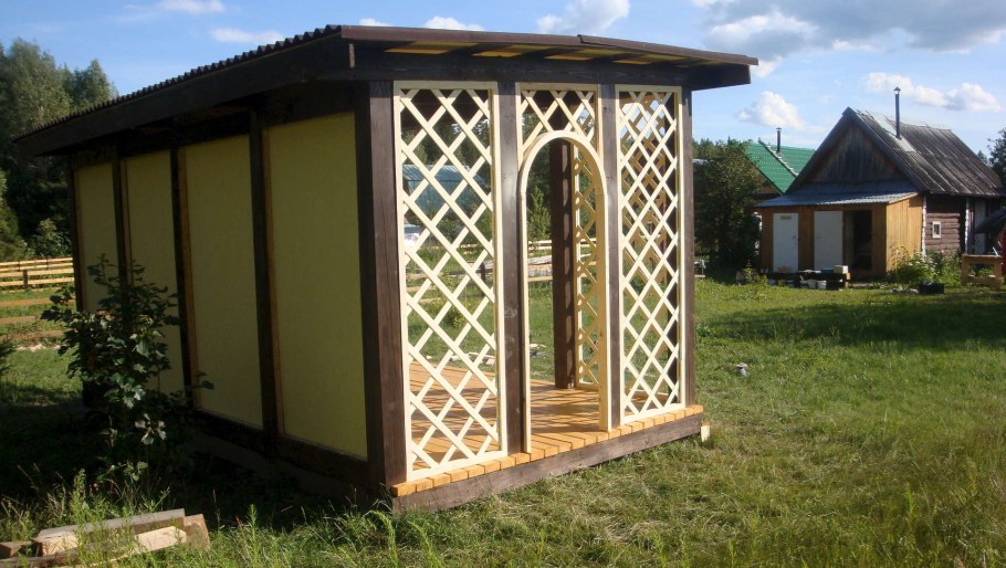 Беседка односкатная 3х4