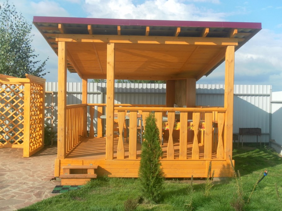 Беседка 3на5 односкатная