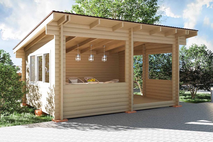 Беседка 3на5 односкатная