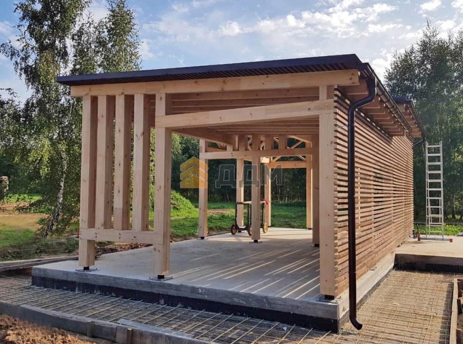 Беседка односкатная 6х3