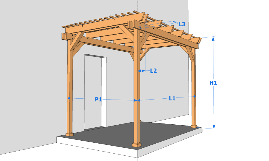 Беседка 3на5 односкатная