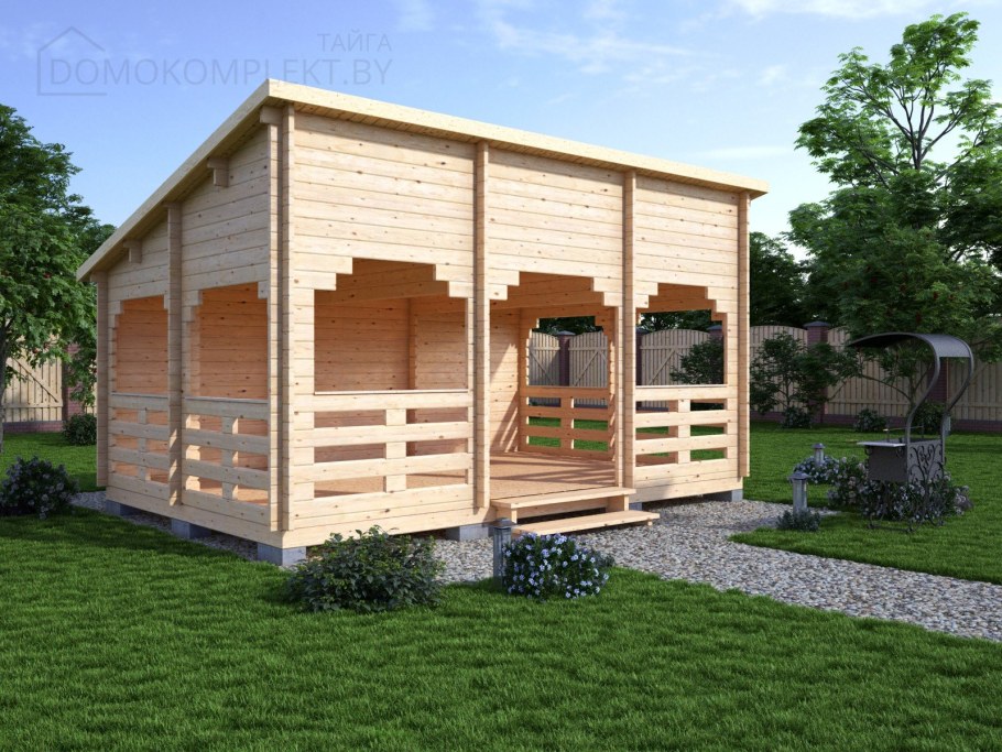 Каркас односкатной беседки 3х3 металл