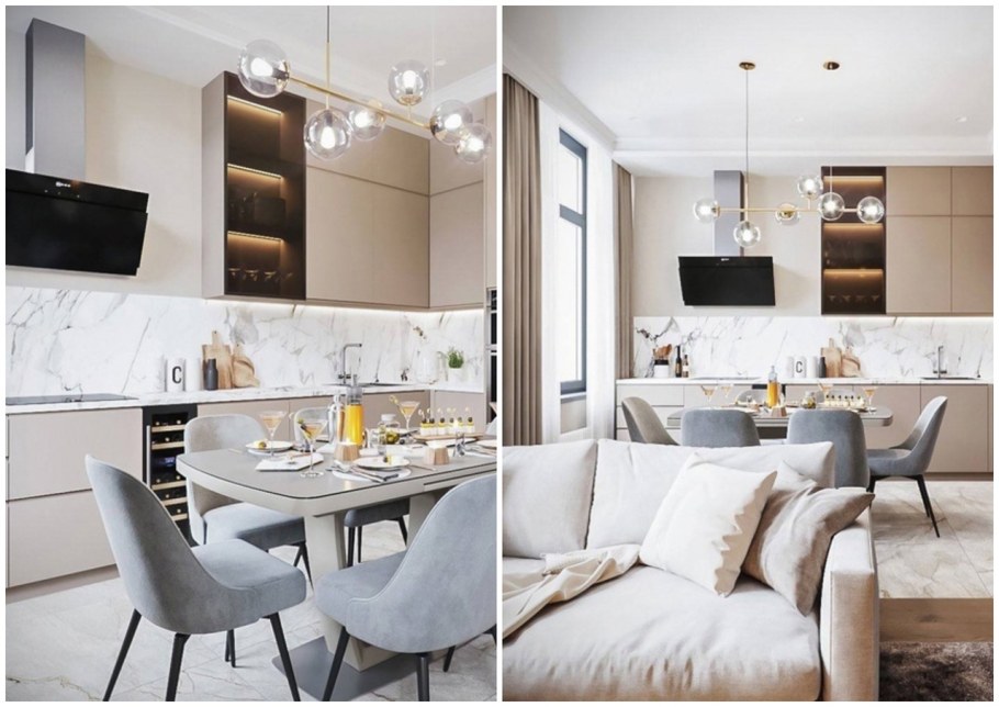 Потолок на кухне 2021