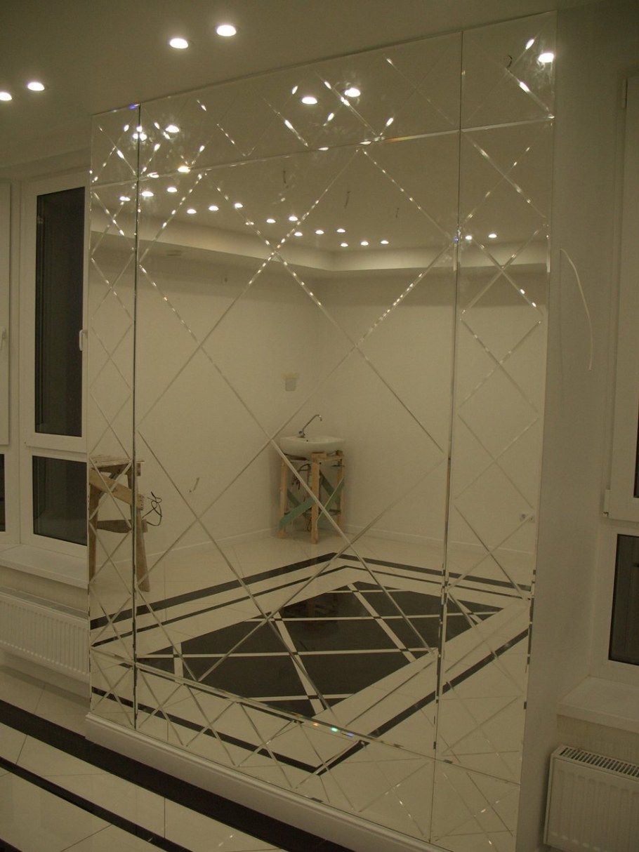 Зеркальная плитка в интерьере