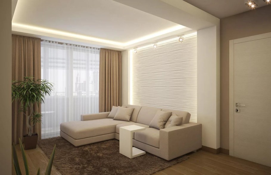 Интерьер гостиной п44т двухкомнатная