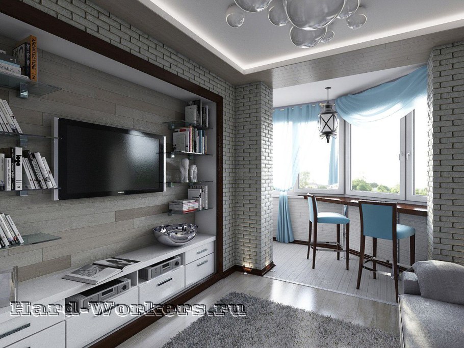 Дизайн проект 3 комнатной квартиры п44т