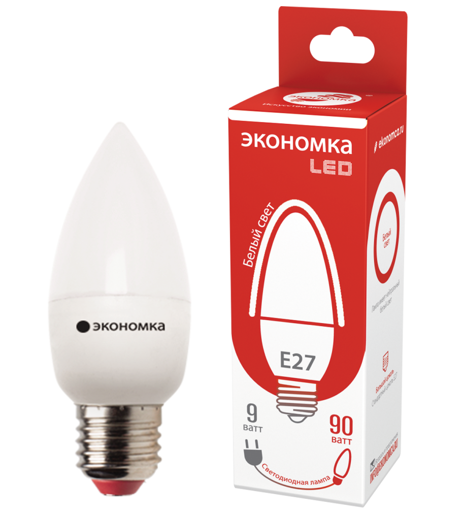 Лампа а60 11w e27 4500к Экономка led