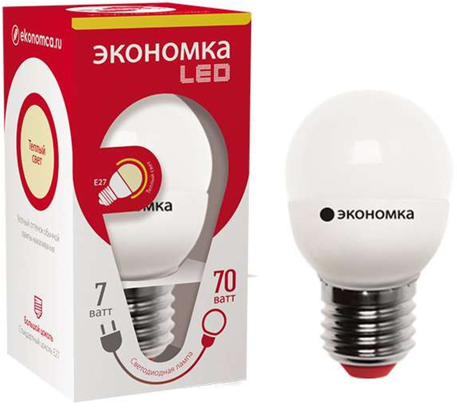 Лампа светодиодная Экономка led hw e2765, e27, 40вт