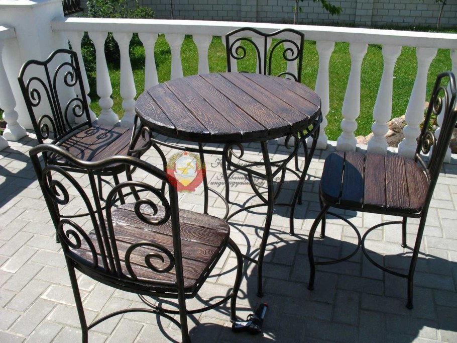 Кованые столы и стулья