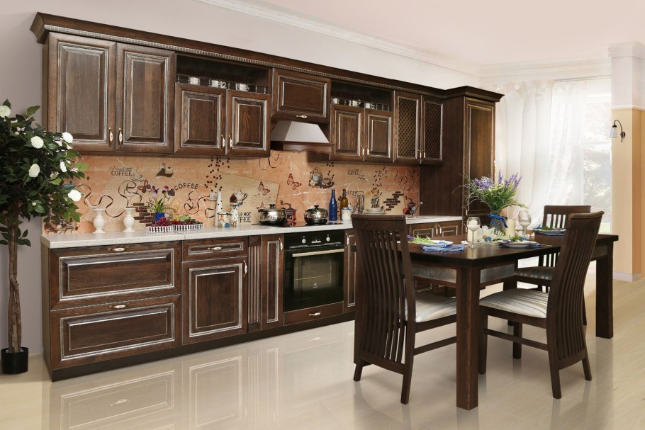 Кухня массив черешни 10 Тип 11