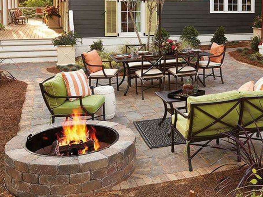 Пергола патио с мангалом