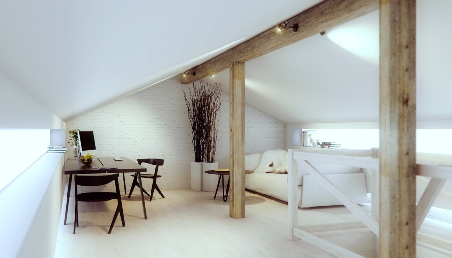 Колонны на мансарде