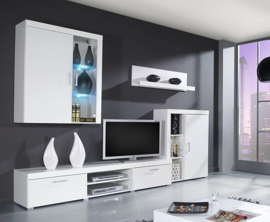 Стенка Samba a cama белый/белый глянец