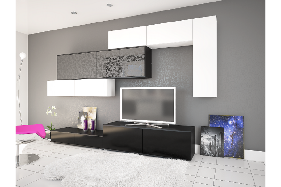 Дом мебели Скай стенка глянец 4 ВМС