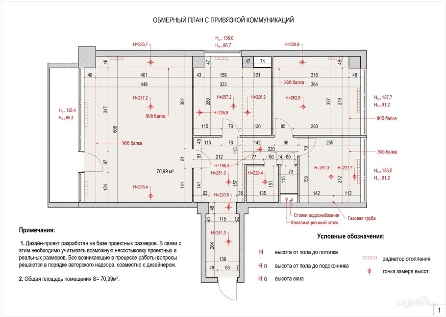 Обмерный план кафе чертеж