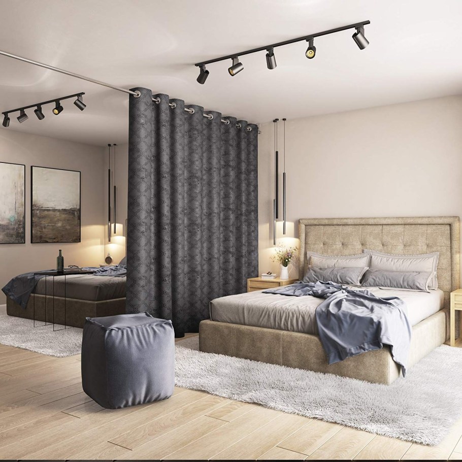 Штора перегородка графит