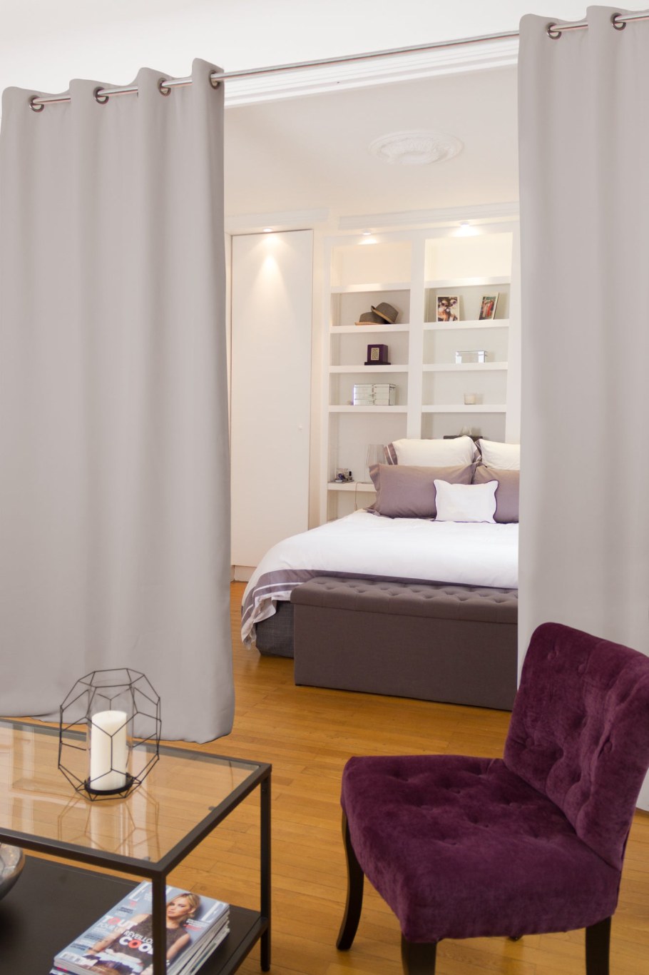 Гардина для зонирования комнаты