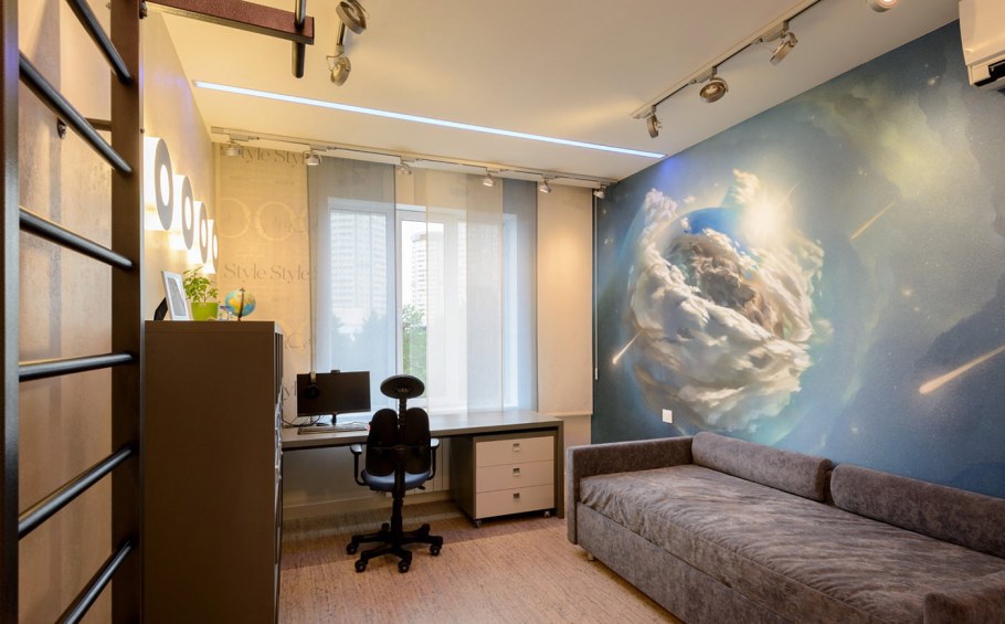 Фотообои в спальне подростка