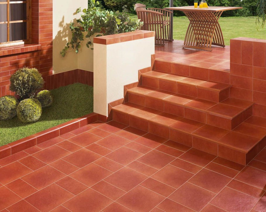 Клинкерная плитка для ступеней для крыльца