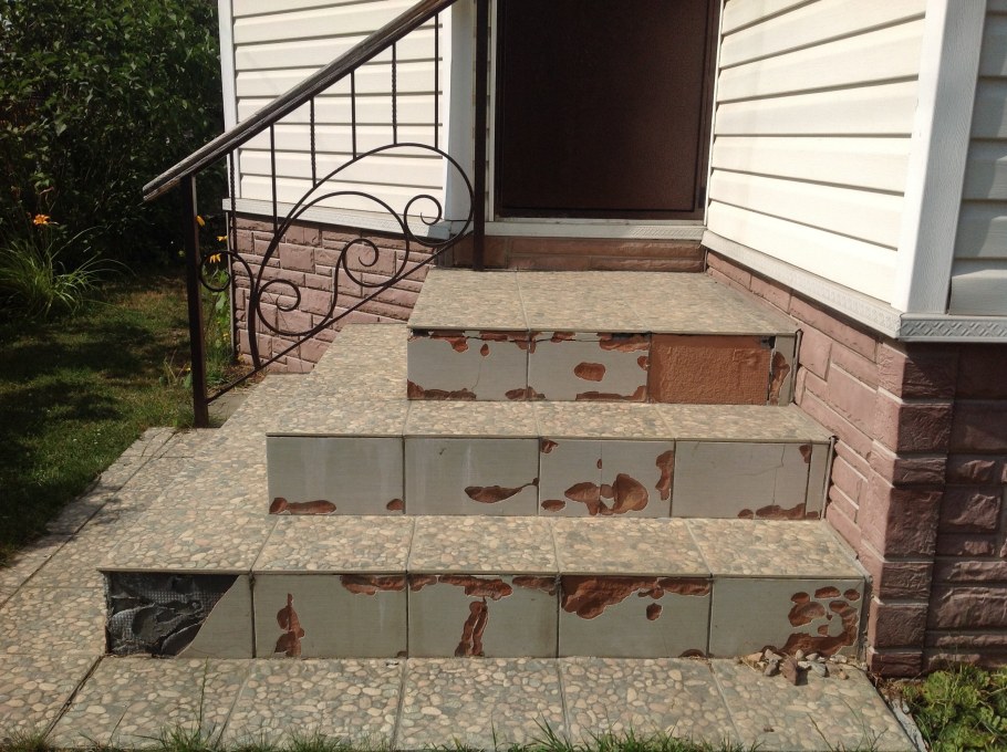 Фибробетонные накладки на ступени с3