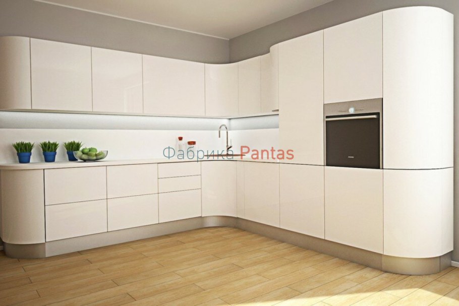 Кухня эмаль матовая 3200 ( фасад RAL 7040, каркас Пикард)