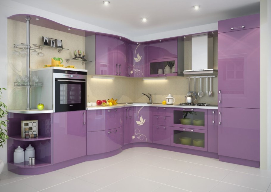 Кухня лазурь БТС