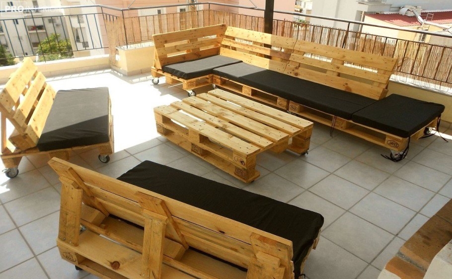 Садовая мебель из палетт