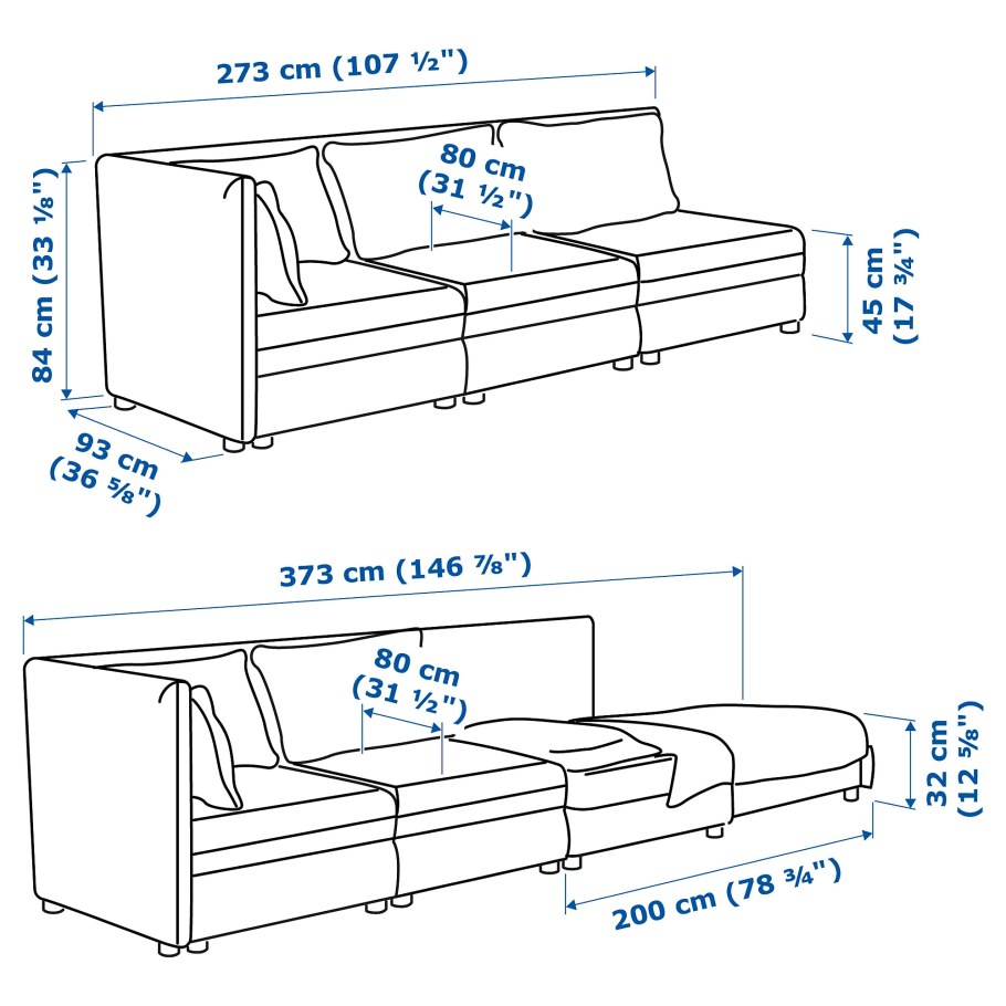 Высота дивана
