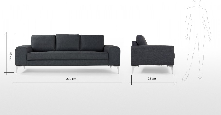 Диван трехместный 2060*820*780