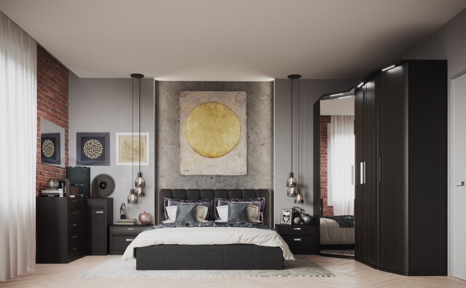 Спальный гарнитур Илона лазурит