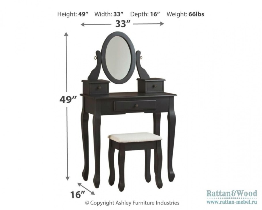 Будуарный столик белый