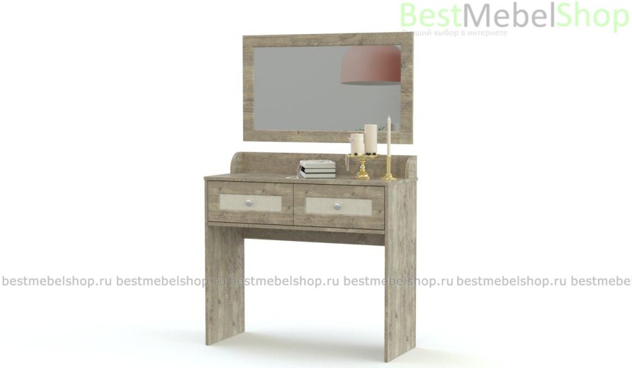 МС"Соло"стол туалетный белый/белый глянец/венге