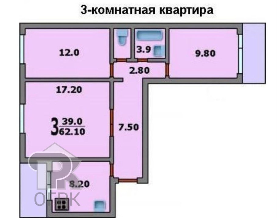 Планировка квартиры п-46м 2 комнатная