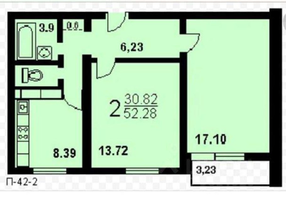 Дизайнерская планировка двухкомнатной квартиры