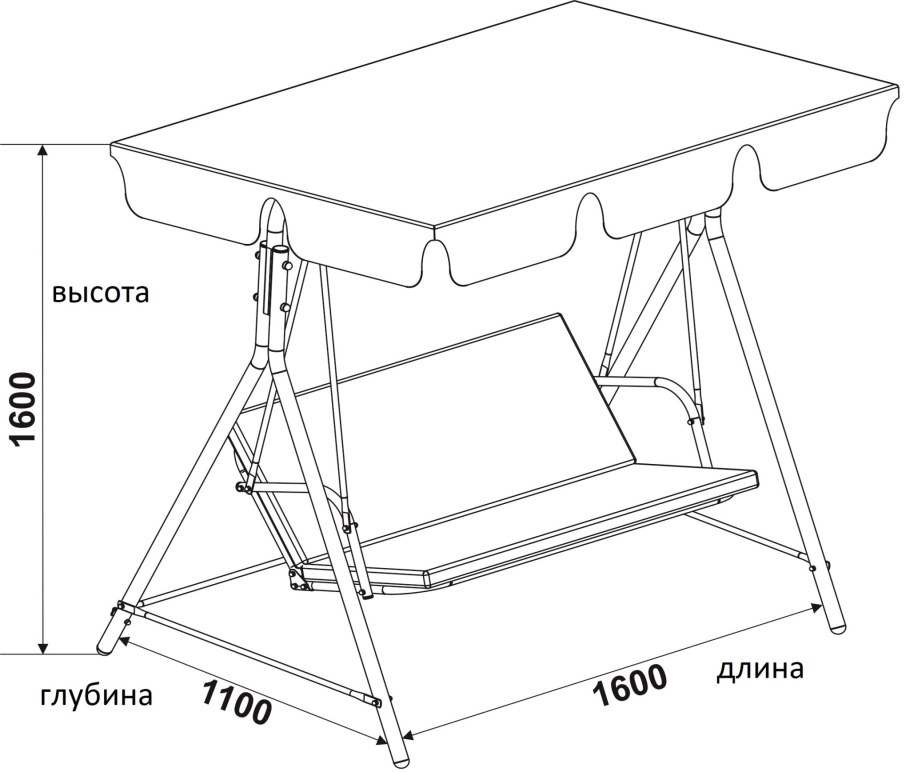Чертеж качели для дачи из металла с размерами (67 фото) - красивые ...