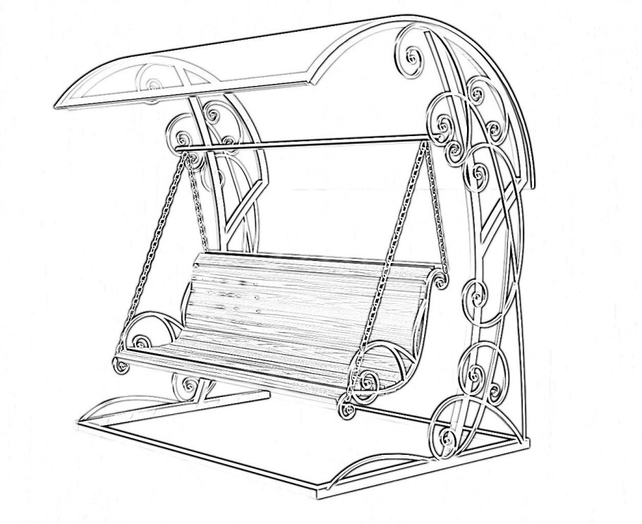 Чертежи детской качели из металла