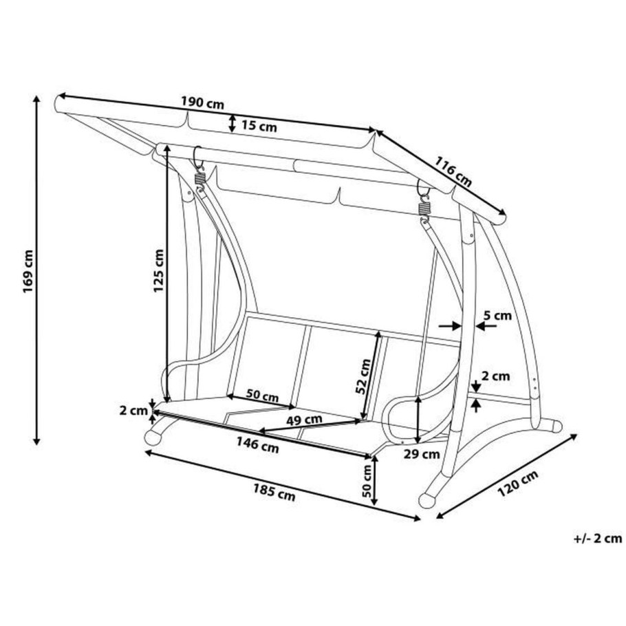 Качели дачные трехместные Leco-it 300