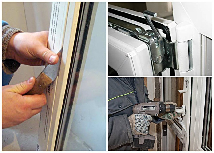 Демонтаж стекла из пластикового окна