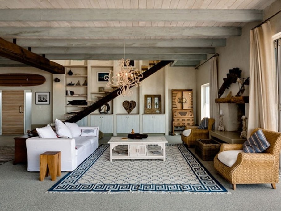 Интерьер с низкими потолками