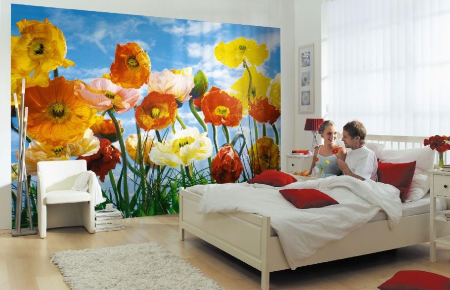 Угловые фотообои в интерьере