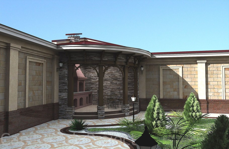 Фасад Узбекистан уйлари Сокол