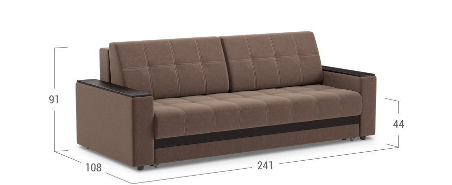 Диван прямой золотое Руно "клик-кляк" (Dune 06 (иск. Замша)) Симферополь